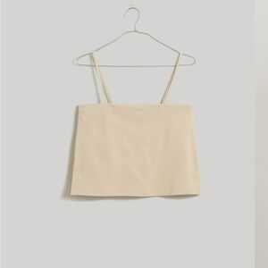Madewell Spaghetti-Strap Tube Tank Top in Wet Sand